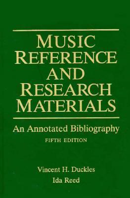 Music Reference And Research Materials - An Annotated Bibliography
