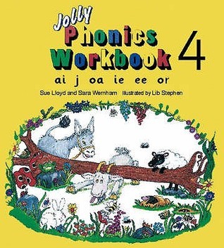 Jolly Phonics Workbook 4 in Precursive Letters (British English Edition)