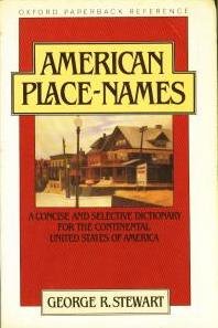 A Concise Dictionary of American Place Names
