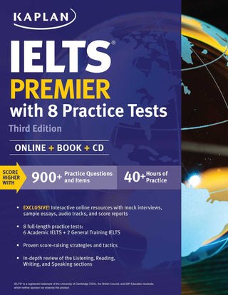 IELTS Premier with 8 Practice Tests : Online + Book + CD
