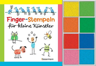 Fingerstempeln Für Kleine Künstler-Set - Buch Und 8 Stempelkissen