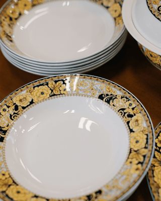 Yellow Floral Porcelain Dinnerwares Set (45 pcs)