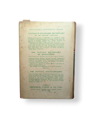 The Nuttall Dictionary of English Synonyms and Antonyms