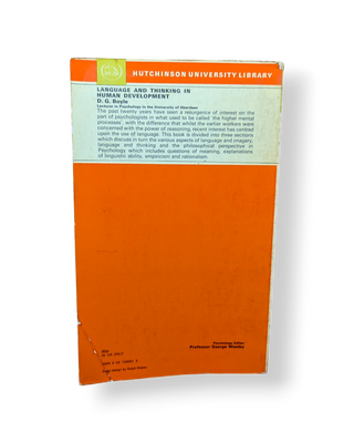 Language and Thinking in Human Development