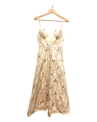 Love Bonito Beige Cotton Fit Flare Dress – Thryft