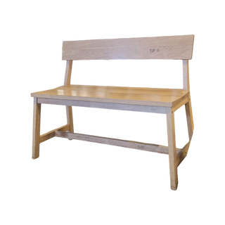 Wooden Bench with Backrest