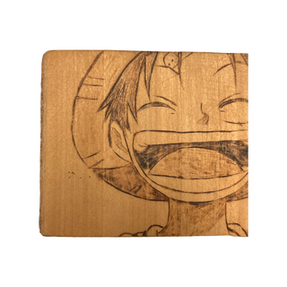 Wooden Plaque with Luffy Engraving