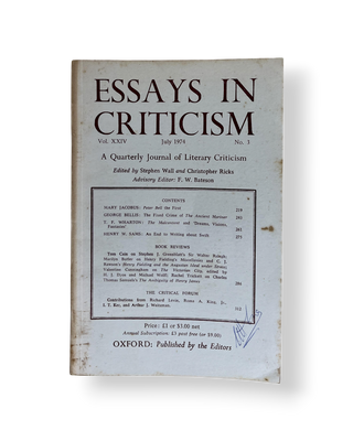 Essays in Criticism
