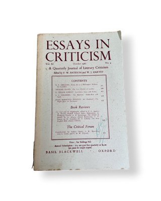 Essays in Criticism