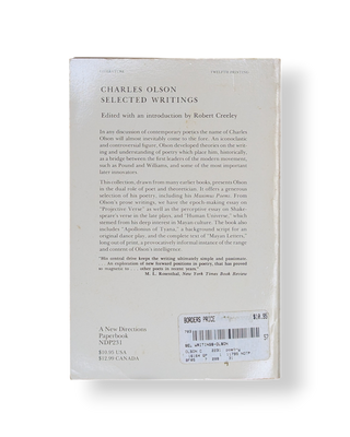 Selected Writings of Charles Olson