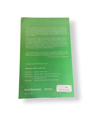 Philosophy, Politics and Society (Second Series)