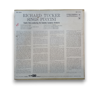 Richard Tucker Sings Puccini