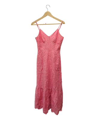 Love, Bonito Pink Cotton Fit Flare Dress – Thryft