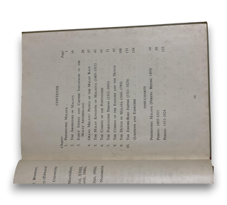 An Outline of Malayan History