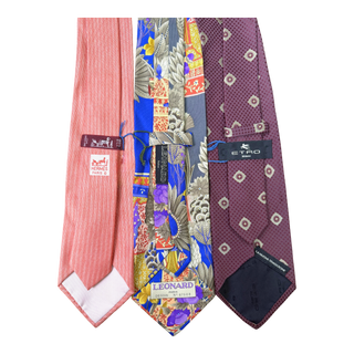 Set of Hèrmes, Leonard and Etro Ties