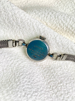 Vintage Seiko Mechanical Silver-tone Round Bracelet Watch