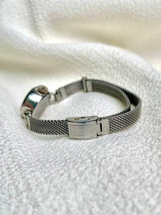 Vintage Seiko Mechanical Silver-tone Round Bracelet Watch