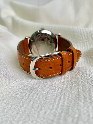 Le Petit Prince Quartz Silver-tone Round Brown Leather Strap Watch