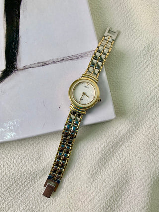 Alba Urban Quartz Gold Round Two-tone Bracelet Watch