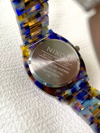 Nixon Quartz Multicolour Tortoiseshell Round Bracelet Watch