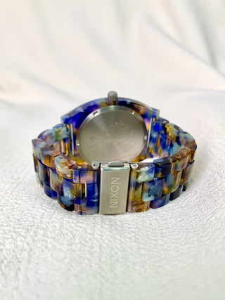 Nixon Quartz Multicolour Tortoiseshell Round Bracelet Watch