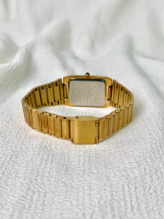 Croton Quartz Gold-Tone Rectangular Bracelet Watch