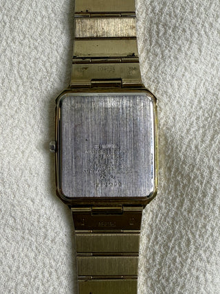 Seiko Quartz Gold-Tone Square Bracelet Watch