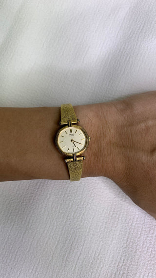 Vintage Seiko Quartz Gold Octagonal Bracelet Watch