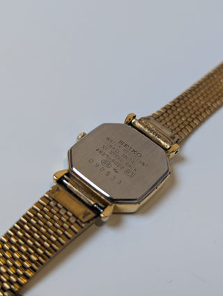 Vintage Seiko Quartz Gold Octagonal Bracelet Watch