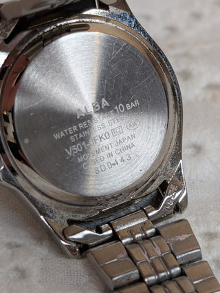 Alba Quartz Silver Round Bracelet Watch