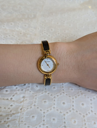 Vintage courrèges Quartz Gold Round Bracelet Watch