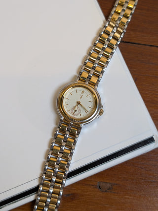 Vintage Trussardi Quartz Two-Tone Round Bracelet Watch