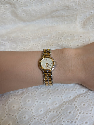Vintage Trussardi Quartz Two-Tone Round Bracelet Watch