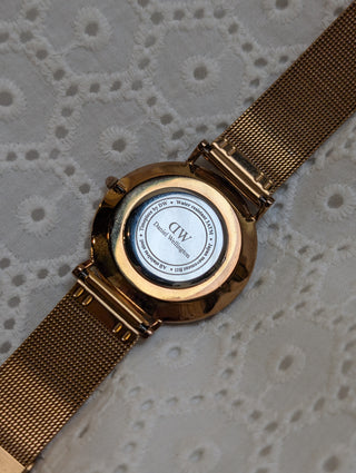 Daniel Wellington Quartz Rose Gold Round Mesh Strap Watch