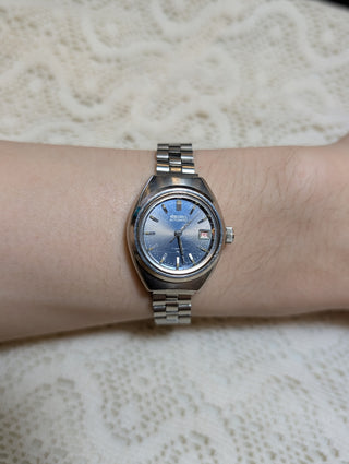 Vintage Seiko Automatic Silver-Tone Round Bracelet Watch #2