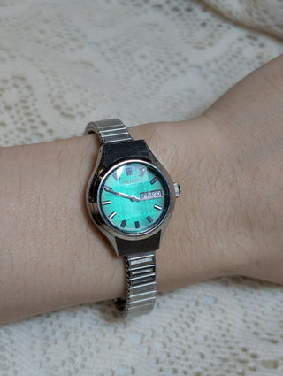 Vintage Seiko Automatic Silver-Tone Round Bracelet Watch #3