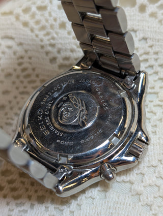 Seiko Kinetic Diver Silver-Tone Round Bracelet Watch