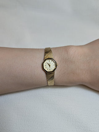 Vintage Citizen Quartz Gold-Tone Octagonal Bracelet Watch