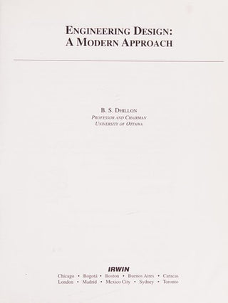Engineering Design: A Modern Approach