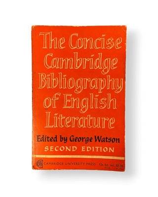 The Concise Cambridge Bibliography of English Literature 600 - 1950 - Thryft