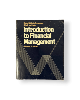 Study Guide to Accompany Schall and Haley: Introduction to Financial Management - Thryft