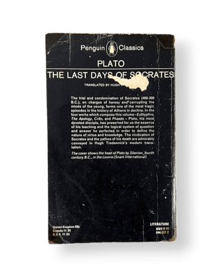 Plato: The Last Days of Socrates - Thryft