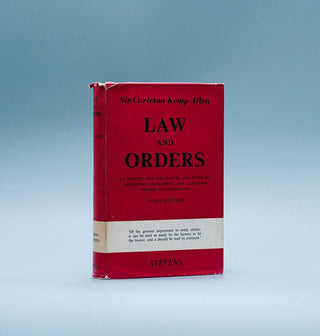 Law and Orders: An inquiry into the nature and scope of delegated legislation and executive powers in English law, Third Edition - Thryft